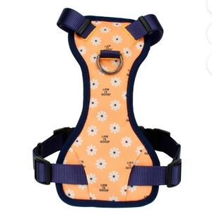 Life Is Good Plastic,Metal&Canvas FloralStep-in Dog Harness,Yellow Daisy Flowers